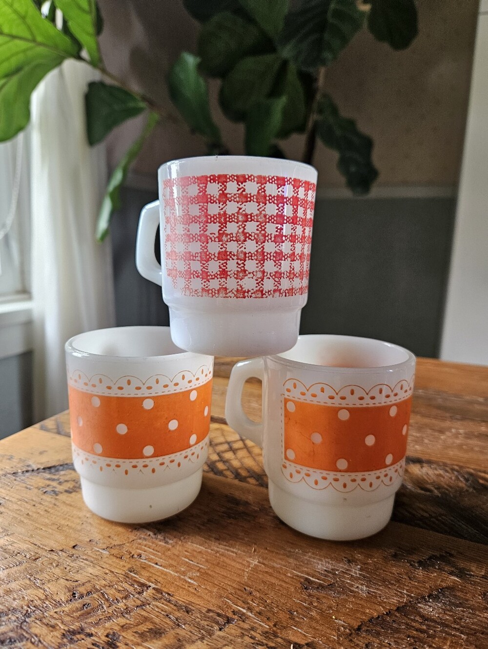 Vintage Anchor Hocking Mugs (3)